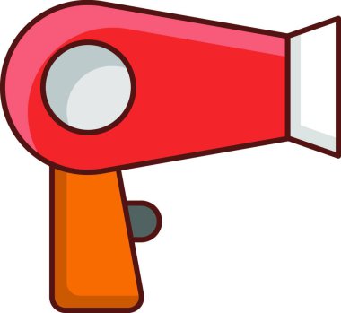 saç kurutma ikonu, vektör illüstrasyonu