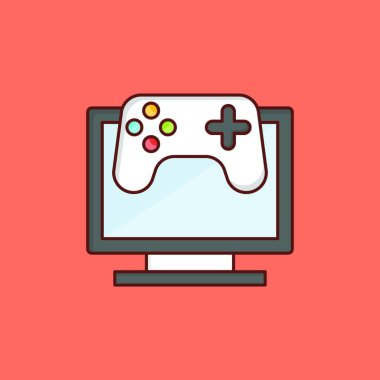 gamepad web simgesi vektör illüstrasyonu