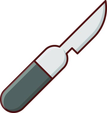 Bıçak simgesi, vektör illüstrasyonu