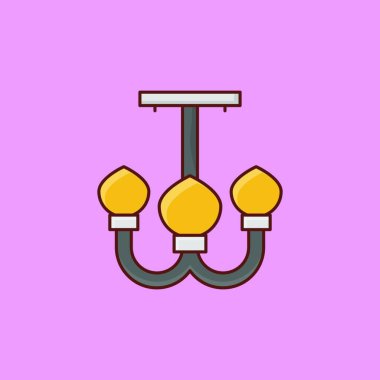 Ampul simgesi. vektör illüstrasyonu