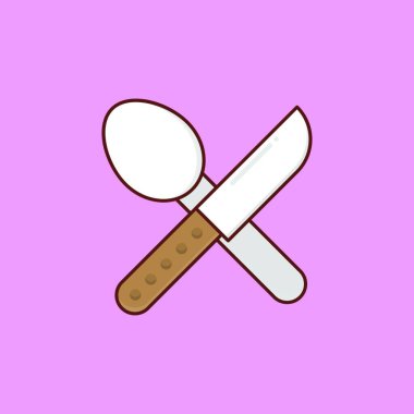 Çatal simgesi. vektör illüstrasyonu