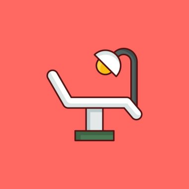 Yatak ikonu. Vektör illüstrasyonu