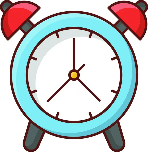 Alarme Horloge Icône Web Vecteur Illustration — Image vectorielle