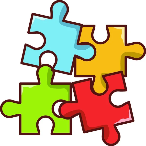 Puzzle Web Icon Vector Illustration — Vector de stock