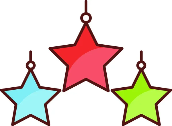 Stars Web Icon Vector Illustration — Vetor de Stock