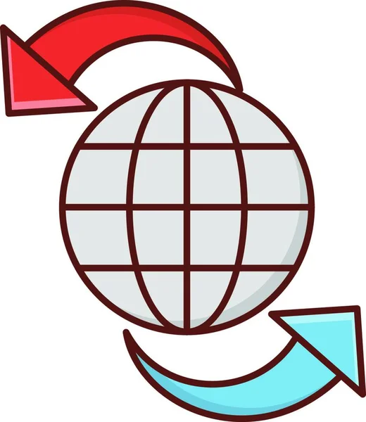 Global Webb Ikon Vektor Illustration — Stock vektor