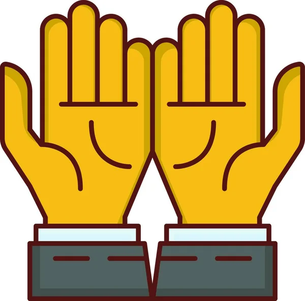 Prayer Hands Icon Vector Illustration — Stock Vector