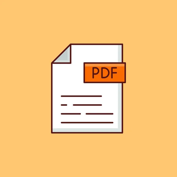 Pdf Web Icon Vektor Illustration — Stockvektor