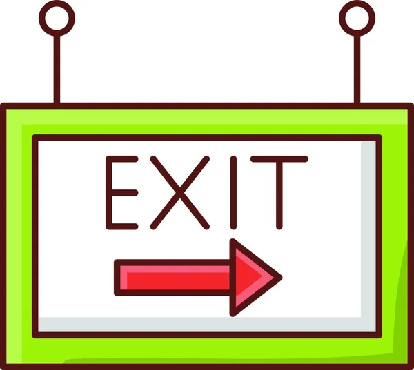 Abbildung Zum Exit Symbol Vektor — Stockvektor