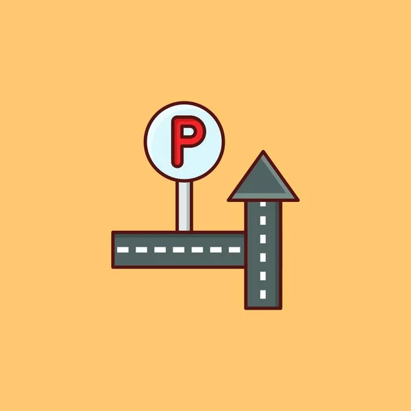 Car Parking Icon Vector Illustration — Stock Vector