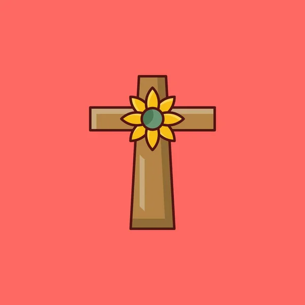 Cross Icono Ilustración Vectorial — Vector de stock