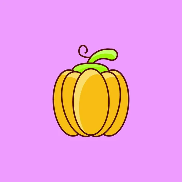Pumpkin Icon Vector Illustration — Stock Vector