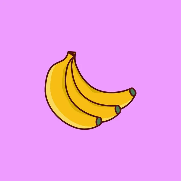 Dojrzałe Organiczne Banany Wektor Ilustracja — Wektor stockowy