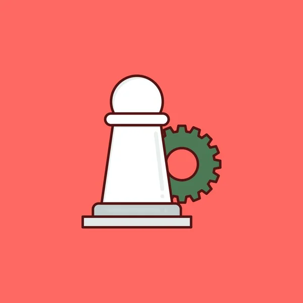 Chess Web Icon Vector Illustration — Stock Vector