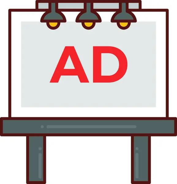 Ikona Reklamy Vektorová Ilustrace — Stockový vektor