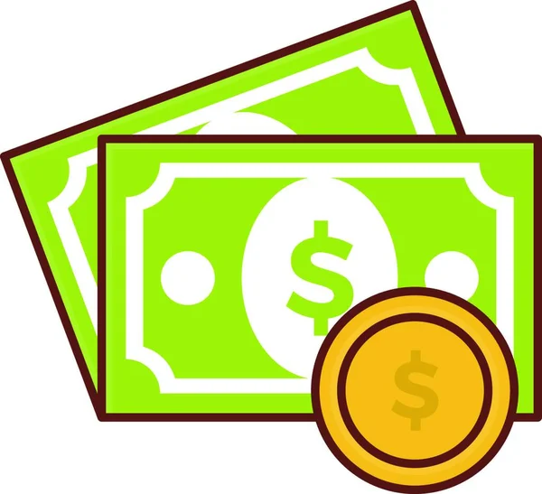 Money Web Icon Vector Illustration — Stock Vector