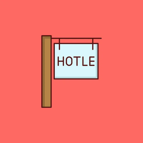 Icono Del Hotel Ilustración Para Diseño Web — Vector de stock