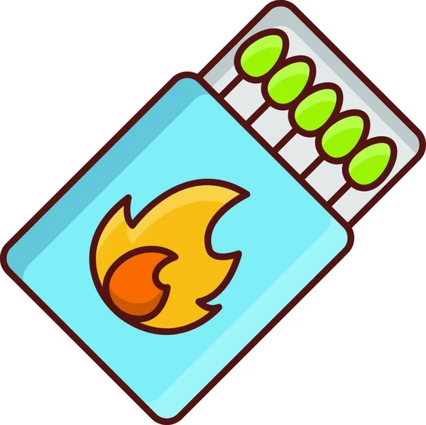 Matchstick Icon Vector Illustration — Stock Vector