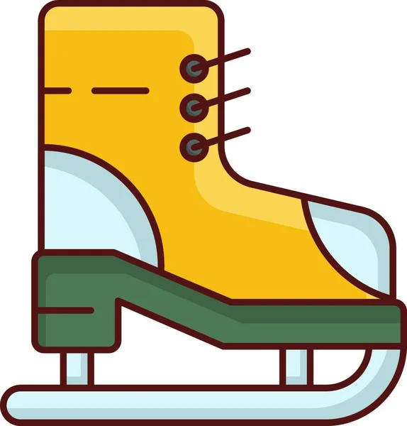 Zapato Patinaje Icono Vector Ilustración — Vector de stock