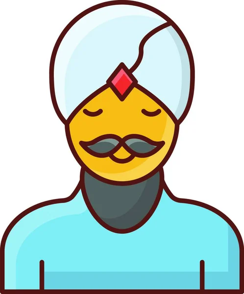 stock vector Sikh icon vector illustration