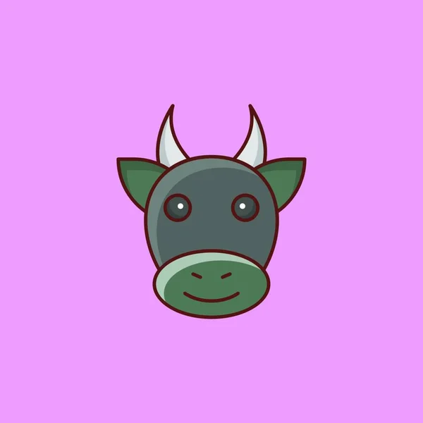 Cute Cartoon Cow Vector Illustration — Stock Vector