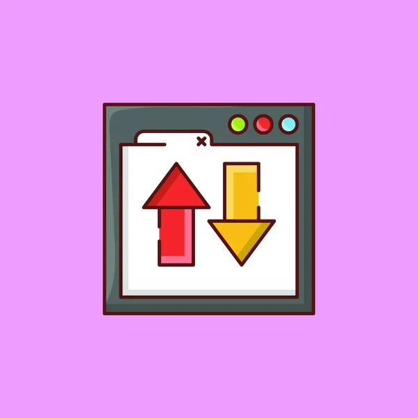 Directions Arrows Icon Vector Illustration Simple Design — Stok Vektör