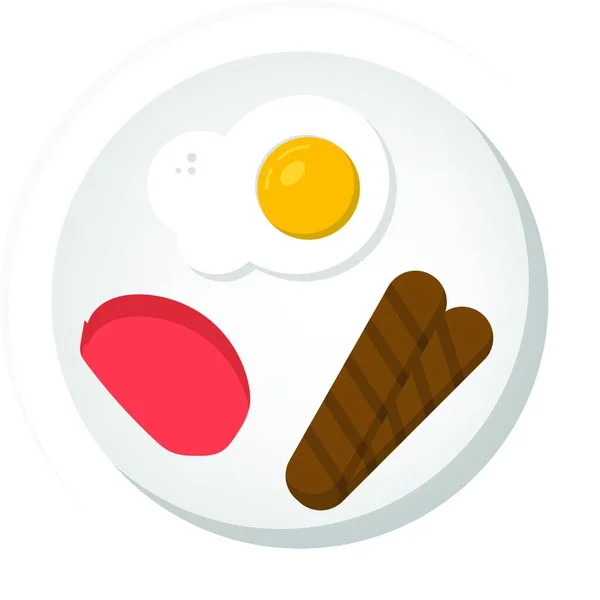 Икона Завтрак Векторная Иллюстрация — стоковый вектор