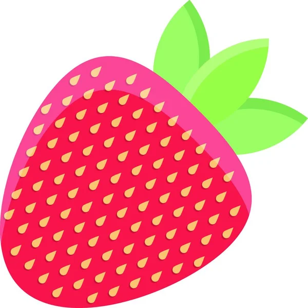 Ilustrasi Vektor Strawberry Organik Segar - Stok Vektor
