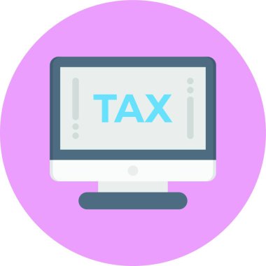 vergi simgesi, vektör illüstrasyonu