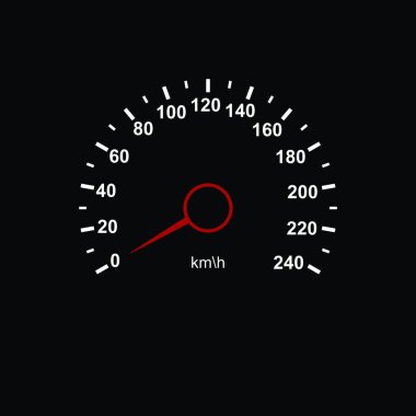 Otomatik hız göstergesi vektör illüstrasyonu