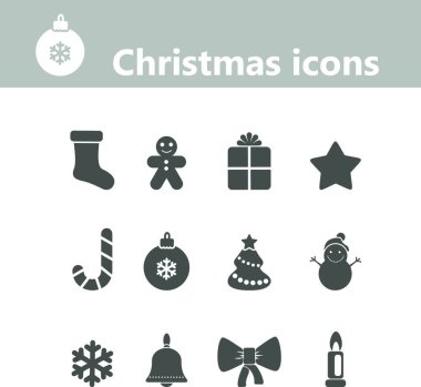 illüstrasyon vektör Christmas Icons