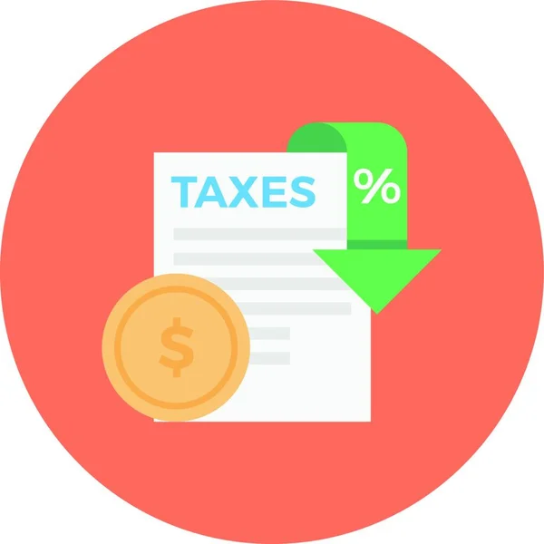 Taxes Icône Web Illustration Vectorielle — Image vectorielle