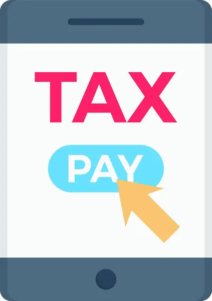Tax Pay Web Icon Vector Illustration — Stock Vector