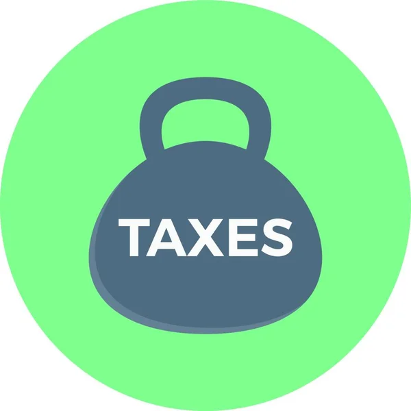 Pesados Impostos Web Ícone Vetor Ilustração — Vetor de Stock