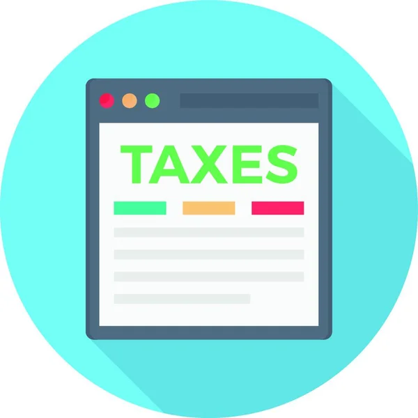 Taxes Icon Vector Illustration — Stock Vector