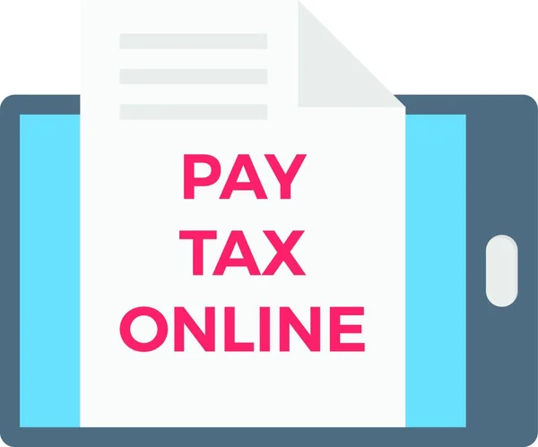 Pay Tax Online Icon Vector Illustration — Stock Vector
