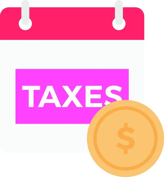 Taxes Données Web Icône Vectoriel Illustration — Image vectorielle