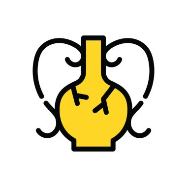 Hasarlı antik sürahi, basit bir illüstrasyon