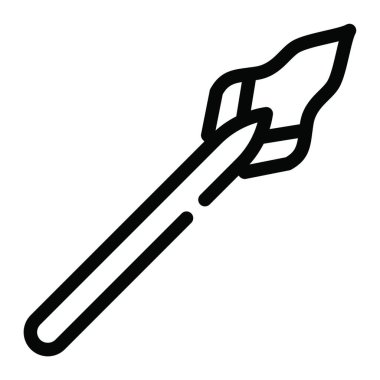 Hasarlı mızrak, basit vektör çizimi