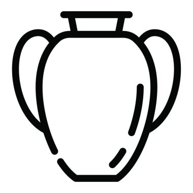 Taslak vazo, basit vektör çizimi