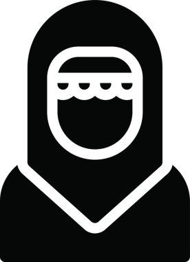 tesettür simgesi vektör çizimi