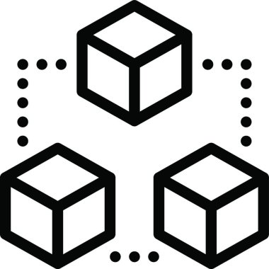 küp simgesi, vektör illüstrasyonu