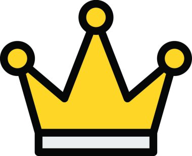 Taç simgesi, ağ basit illüstrasyon