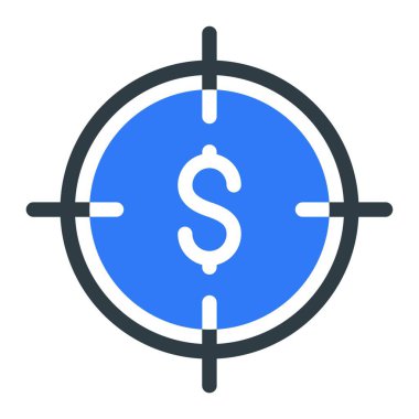 hedef ağ simgesi vektör illüstrasyonu