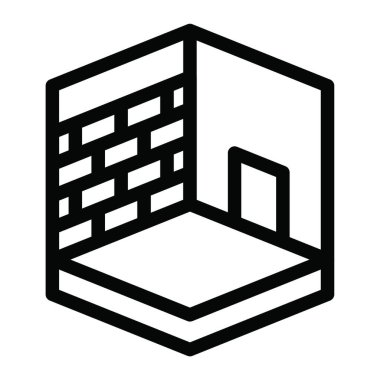 duvar simgesi vektör illüstrasyonu  