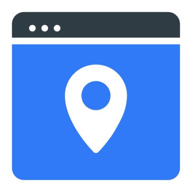 Web sayfası ikon vektör illüstrasyonu 