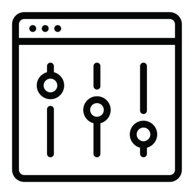 Web sayfası ikon vektör illüstrasyonu 