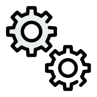 ağ için dişli simgesi, vektör illüstrasyonu 