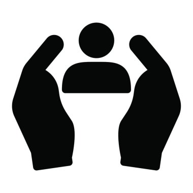 Web için koruma simgesi, vektör illüstrasyonu 