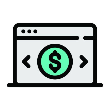 Web, vektör illüstrasyonu için giriş simgesi 